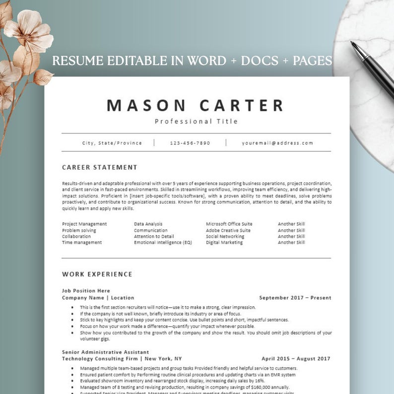 ATS Friendly Resume Cover Letter - Il 794xN.7013013370 B66g 