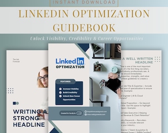 Plantilla de banner para perfil de LinkedIn + Fondo | Carruseles de LinkedIn y encabezados de Canva | Optimización de reseñas y búsqueda de empleo en LinkedIn | Consejos profesionales