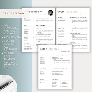 ATS Friendly Resume Template | Professional CV + Cover Letter | Simple ...
