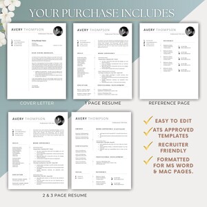 ATS Friendly Resume Template | Professional CV + Cover Letter | Simple ...