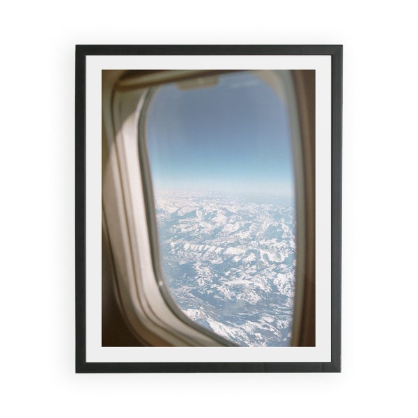 Views from the plane, Photography of mountains, Digital download, Photography for the wall, Retro photography, Photo of mountains.