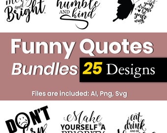 Pacote de SVG com Frases Engraçadas e Sarcásticas para Cricut e Silhouette (Download Digital)