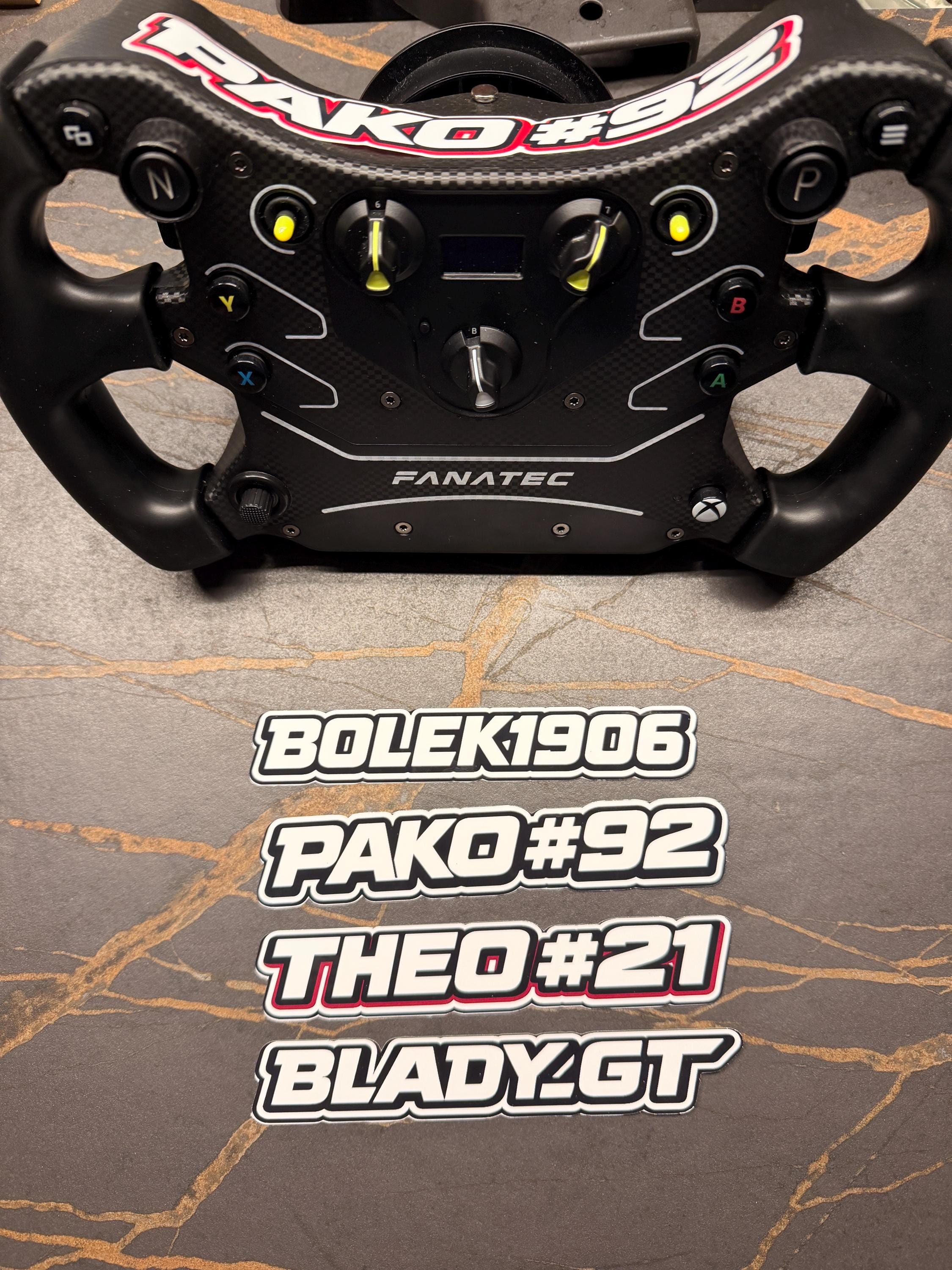 Custom Fanatec GT3 Wheel Sticker | Personalized Sim Racing Decal, Gamer ...