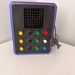 Sim Racing-knappbox med RGB LED-flagga och växelindikator, SimHub-kompatibel, 12 programmerbara knappar