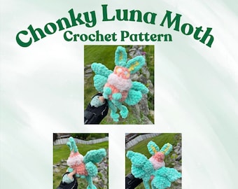 Chonky Luna Moth Crochet Pattern
