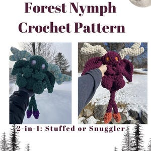 Patrón de crochet 2 en 1 de Lilith, la ninfa del bosque nocturno
