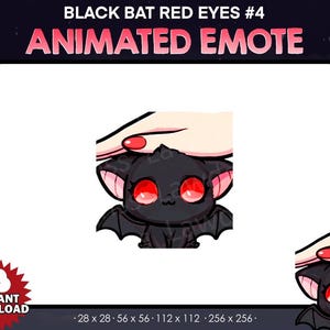 Black Bat animated emote hand | halloween | cute white bat | Emotes for twitch, discord, kick