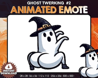 Funny Ghost Twerking Animated Emote, Twitch, Discord (Digital Download)
