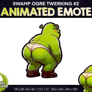 Emote animée twerking ogre pour Twitch, YouTube, Discord (téléchargement numérique)