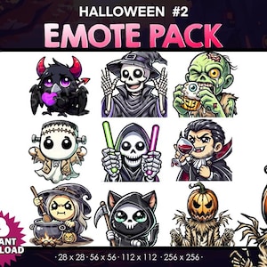 9 Halloween inspired Emotes Bundle Pack - Twitch, Youtube, Discord |Halloween|Spooky Scary Horror Twitch Emotes for Streaming, Spooky Season