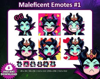 Emotes Twitch maléfiques mignons pour le streaming - Emotes Youtube Discord Stickers Autocollants Emotes/Badges Autocollants méchants