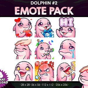 Dolphin Heart Emoji - Etsy
