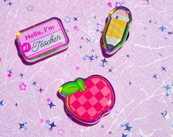 Teacher Shoe Charms, Teacher Gift,