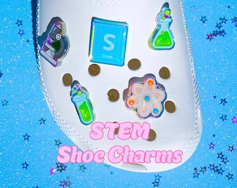 STEM Shoe Charms, Scientist, Flask, Microscope, Test Tube