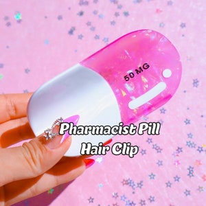 Pharmacist Tech, Doctor, Pill Hair Clip, Pharmacy image 1