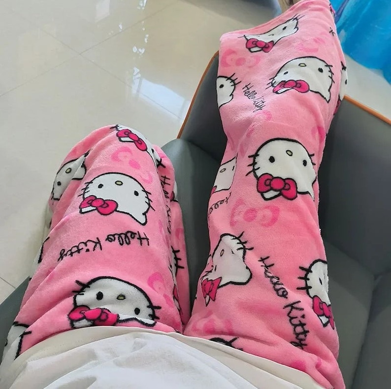 Hello kitty pajamas cute sanrio sleepwear sanrio pyjamas etsy canada