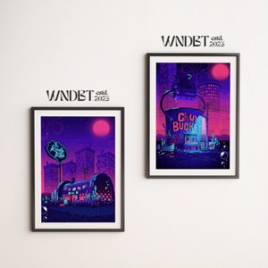 FULL HD SpongeBob Posters, Two in One, Total Package, 600 Dpi Resolution, Hand-Drawn, Home Decor, Patrick Star, Cartoon, Neon Poster