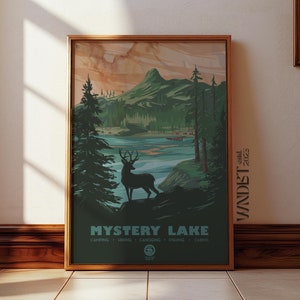 Póster The Long Dark en FULL HD, resolución de 600 ppp, Mystery Lake, póster de juego, estilo dibujado a mano, decoración de habitación, póster digital, póster de regalo