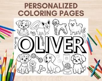 Fall Customizable Coloring Pages for Kids Personalized Halloween ...