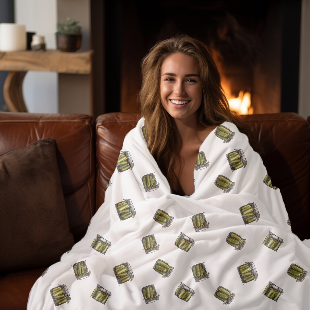 Funny Pickle Blanket / Vintage Canned Pickles / Food / Kosher Etsy