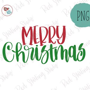 Merry Christmas PNG, Christmas Sublimation File, Christmas Clip Art, Hand Drawn PNG