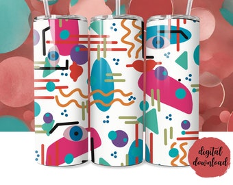 Oryginalny, cienki Tumbler Wrap, Tumbler Wrap PNG do sublimacji, abstrakcyjny art Wrap