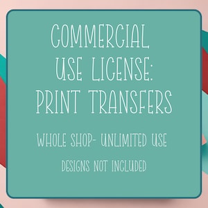 Kommerzielle Lizenz für den gesamten Shop (Gegenwart und Zukunft), kommerzielle Nutzungslizenz für das Drucken auf physischen Produktionen, um unbegrenzte Nutzung zu verkaufen