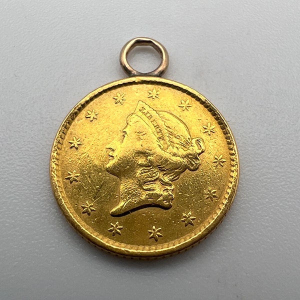 1852 1 Gold Dollar UM181 Jewelry Piece