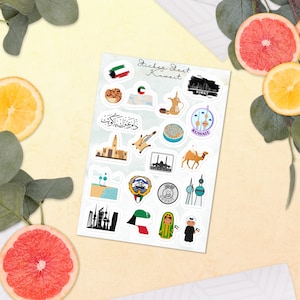 Kuwait Sticker Sheet A5 Kuwait Indepedence Day