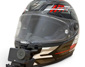 Suporte de queixo Scorpion EXO-RACE Air para GoPro | Suporte para capacete de motocicleta com câmera de ação
