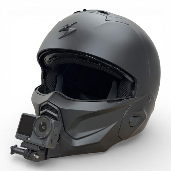 mounting gopro to scorpion helmet Camera Mount | Chin Mount for Your Action Camera: Gopro, Insta 360, DJI The best AGV X3000 helmet action camera Chin Mount motovlog setup Chin Mount for Scorpion EXO