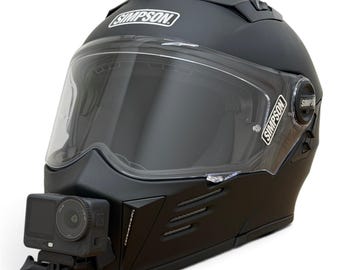 Suporte de queixo Simpson Darksome para GoPro | Suporte para capacete de motocicleta com câmera de ação
