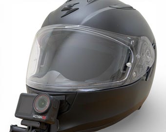 Soporte de mentón Scorpion EXO-491 para GoPro | Soporte para casco de motocicleta con cámara de acción