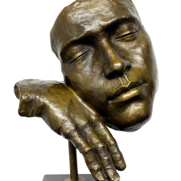 Der Schlafende - Moderne Kunst Bronze - Hommage an Salvador Dali - Abstrakte Bronzefigur - Surrealismus - Spanischer Bildhauer