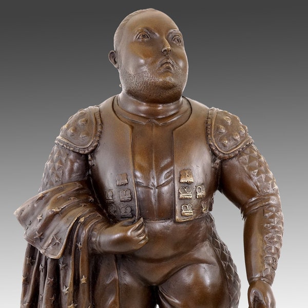 Moderne Kunst Bronzefigur - Botero Torero - Stierkämpfer - Signiert - Matador Bronzeskulptur