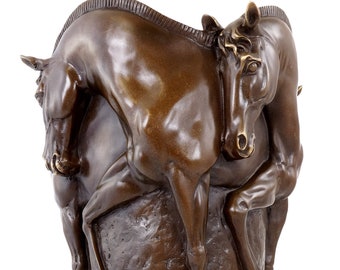 Horse bronze - horse bronze vase - signed Milo - horse amphora - horse sculpture