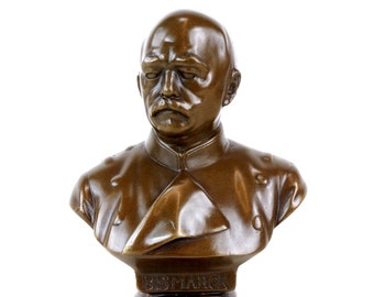 Otto von Bismarck Bronze Bust - Signed - Militaria Bronze Statue