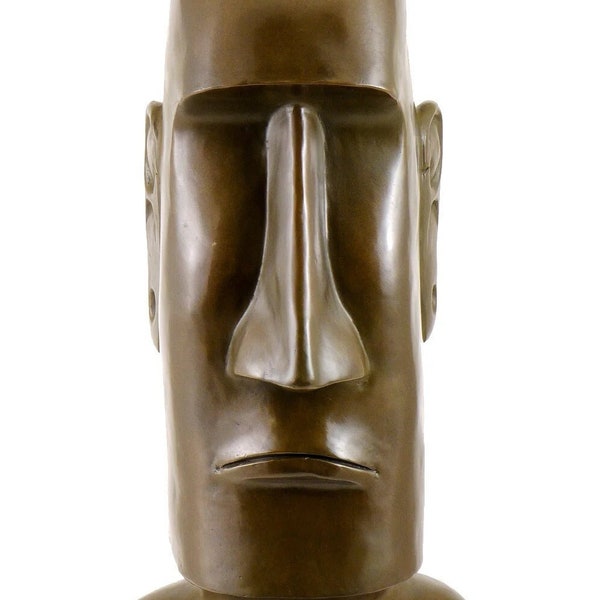 Bronze Figur - Moai /Steinkoloss von der Osterinsel - signiert Milo - Moai skulptur - Bronzefigur