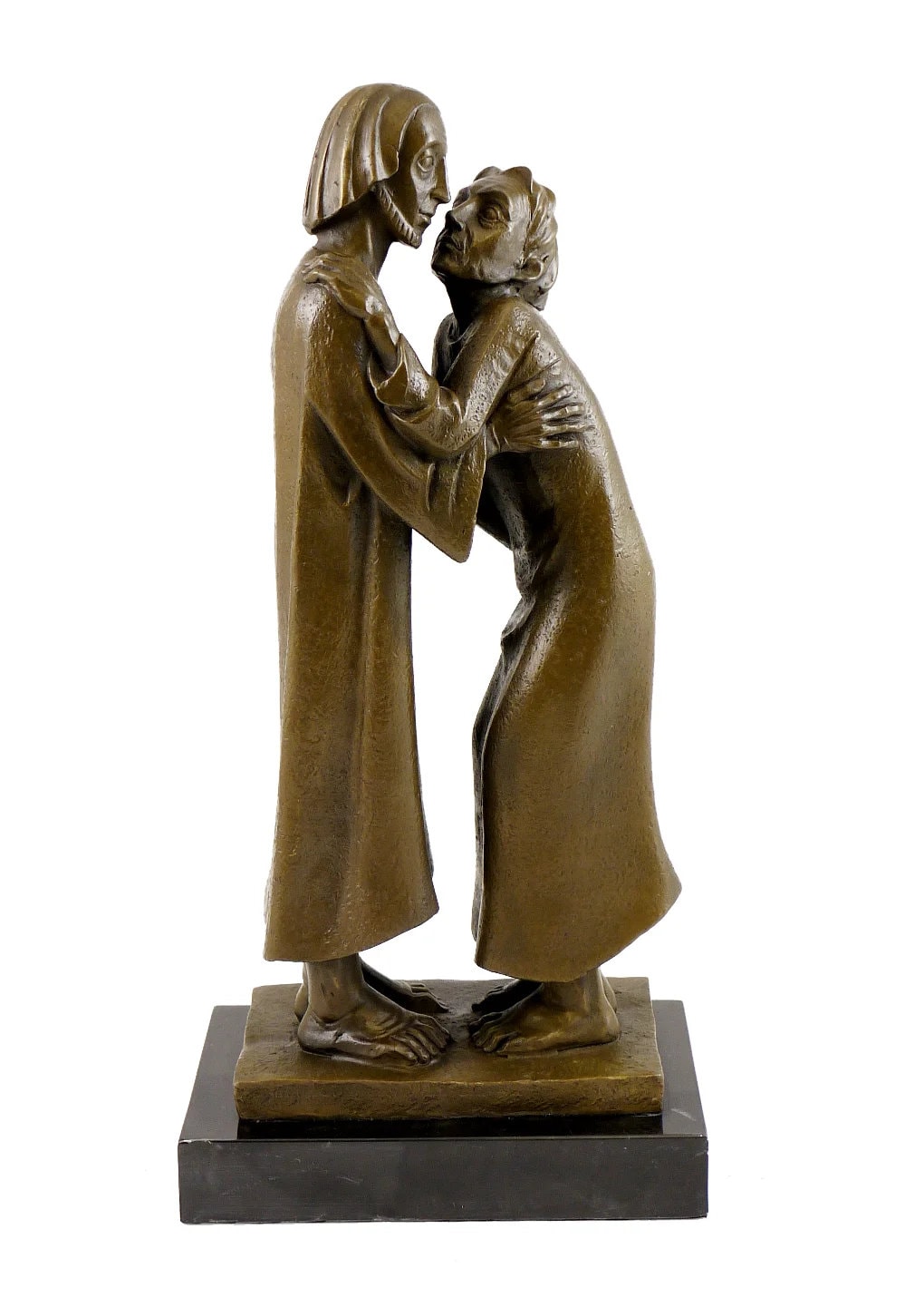 modern-bronze-figure-the-reunion-ernst-barlach-1930-german-sculptor-etsy