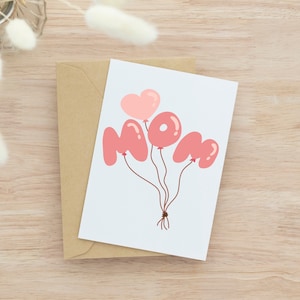 Moederdag wenskaarten gepersonaliseerde, witte A2-formaat voorgesneden met bruine envelop | Aangepaste boodschap tuin moeder cadeau accessoire, Womens Day Gift
