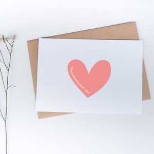 Hart wenskaarten gepersonaliseerd, wit A2-formaat voorgesneden met bruine envelop, tuin moeder cadeau, jubileum bruiloft felicitaties kaart aangepast bericht