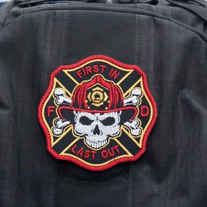 Firefighter Iron-on Patch Collection – Set of 6 Bold Embroidered ...
