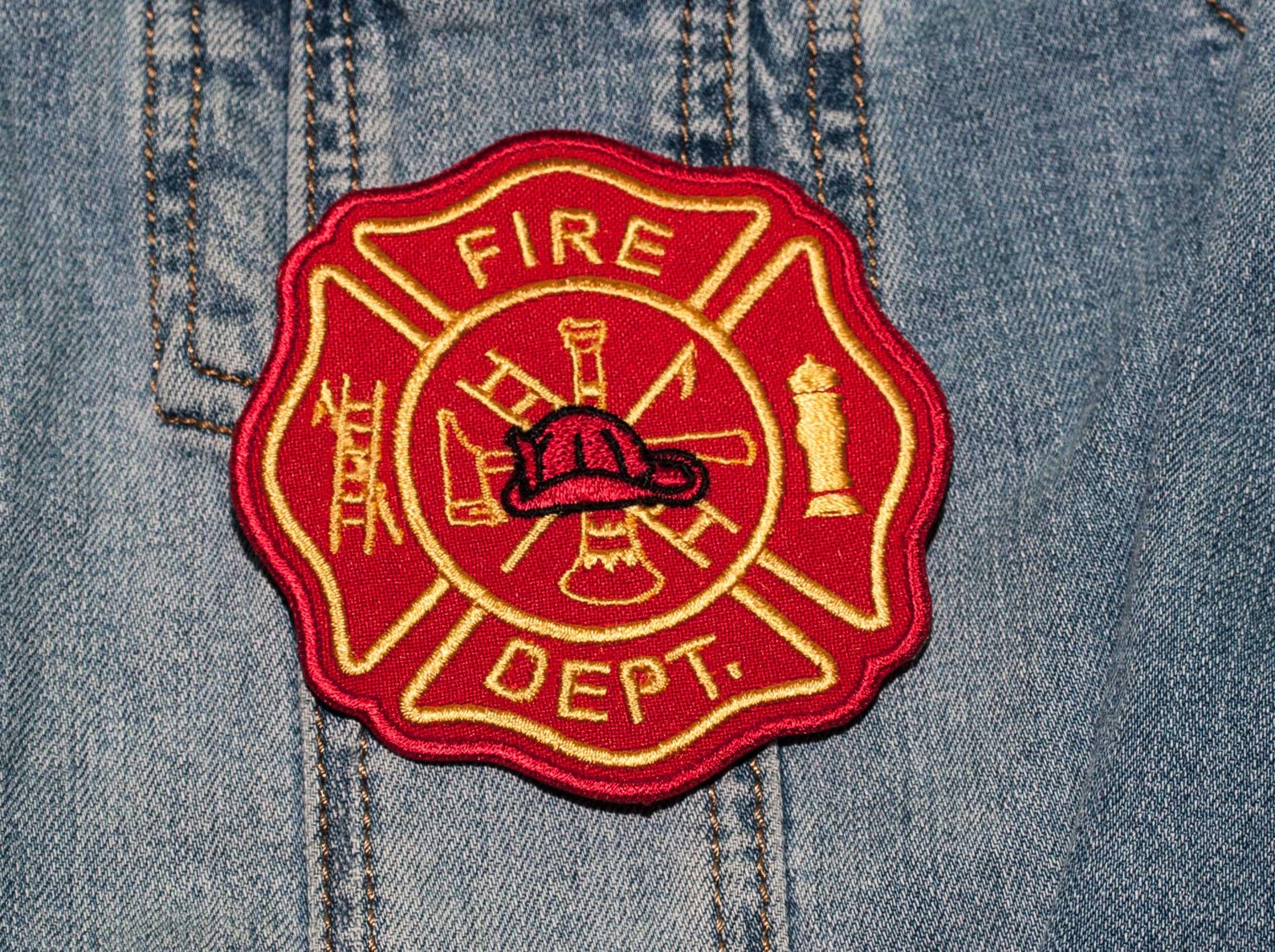 Firefighter Iron-on Patch Collection – Set of 6 Bold Embroidered ...