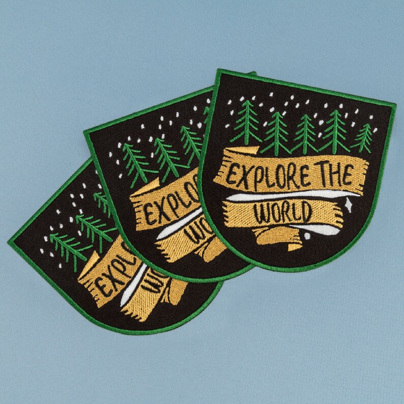 Explore the World Travel Patch - Embroidered Applique for Camping ...