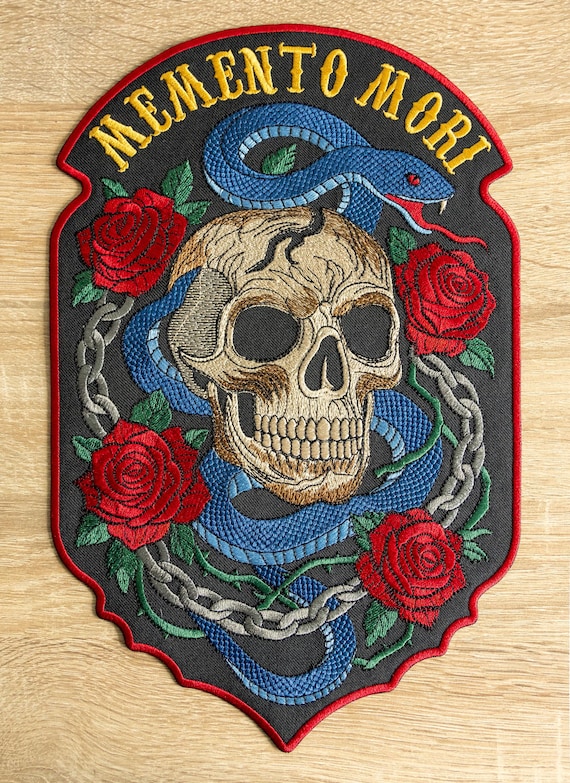 Toppa Ricamata A Forma Di Teschio Da Stirare Su Vestiti - Decorazione DIY Per Giacca, Borsa, Cappello - 30x30cm