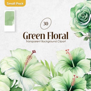 Green Flowers PNG Watercolor Floral Clipart, Leafy Floral ,Greenery Blossom Wedding Bouquets,Light Emerald Flower,Sage Green Spring Flowers