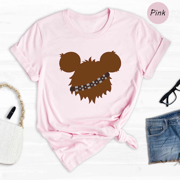 Mickey Chewbacca Ears Shirt, Star Wars Fan Shirt, Chewbacca Tee, Mickey Head Shirt, Cute Chewbacca Shirt, Disney Trip Shirt