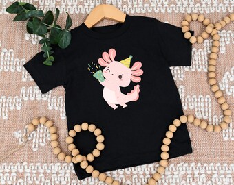 Birthday Axolotl Shirt, Cute Animal T-Shirt, Cute Animal Gift, Kawaii Axolotl Shirt, Axolotl Gift, Cute Axolot Gift