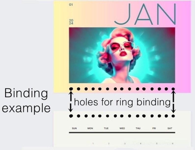 2025 Calendar Printable File PDF Digital Download / Pop ART Etsy