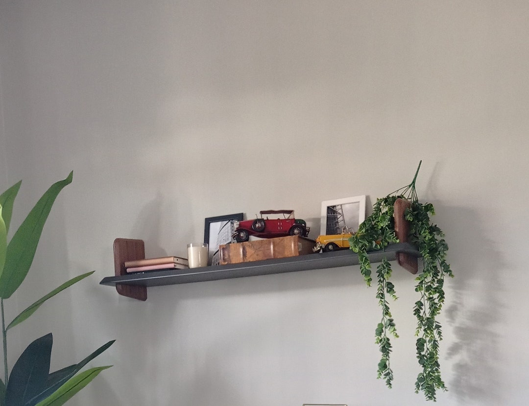 Wooden Desk Shelf Office & Desk Storage Wood Shelf Minimal Etsy